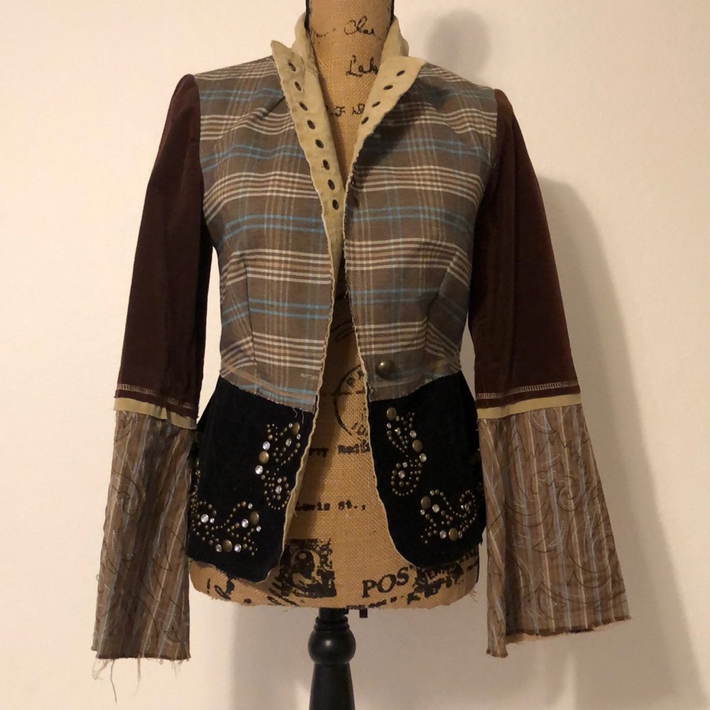 Cord Jacket With Stud Detailing - image 1